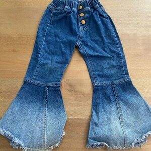 Dash of Glitter Stylish Denim Flare Kids Bottoms